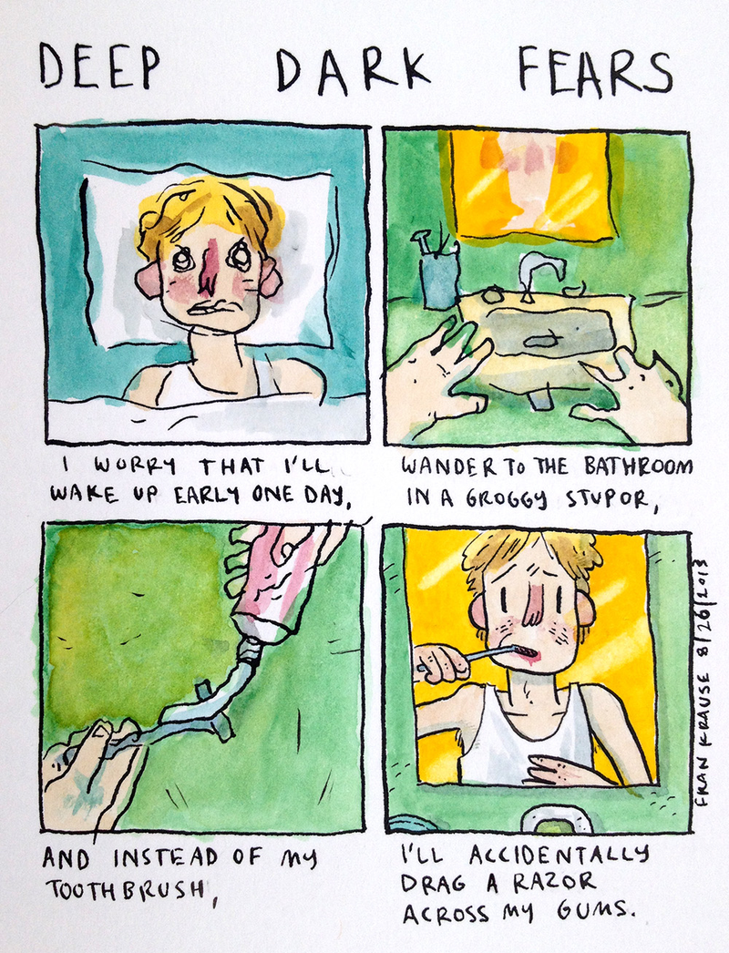 Illustration for article titled Everyone has bizarre secret fears. Here they are in comic form.